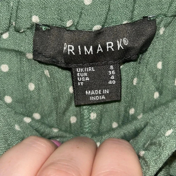 Primark Green and White Polka Dot Mini Skirt. Size 4 - Picture 3 of 4